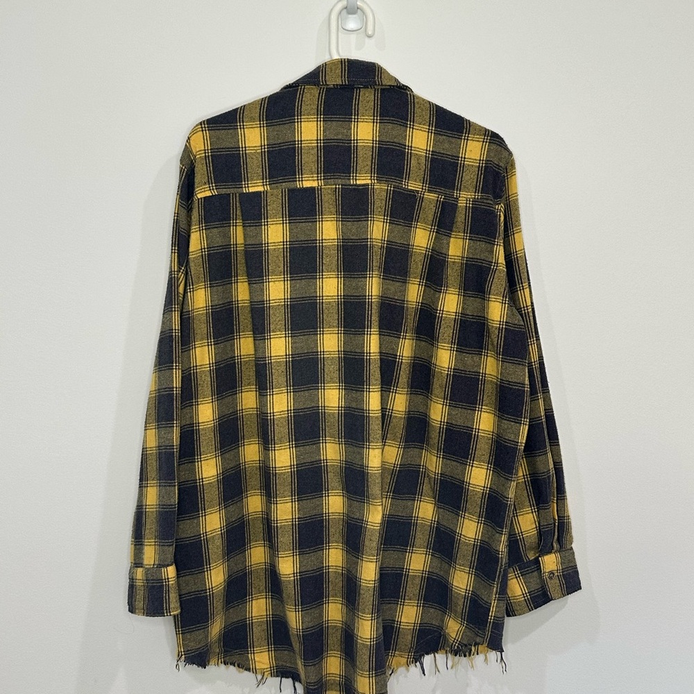 La Miel Plaid Flannel Yellow & Charcoal - Size L